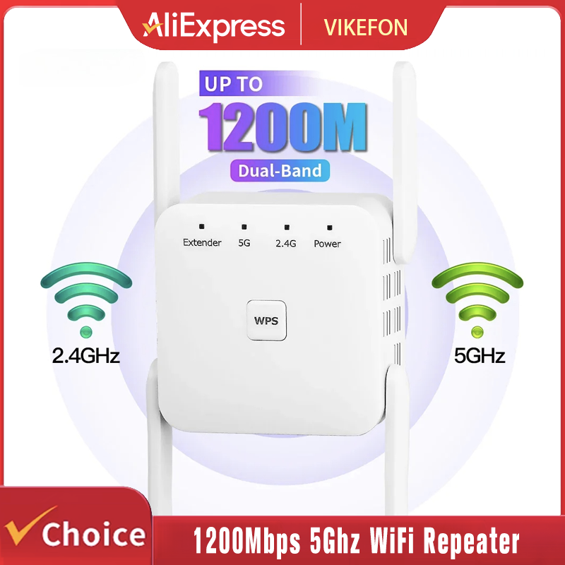 Wifi Range Extender - 1200Mbps 5Ghz Wireless WiFi Repeater Booster