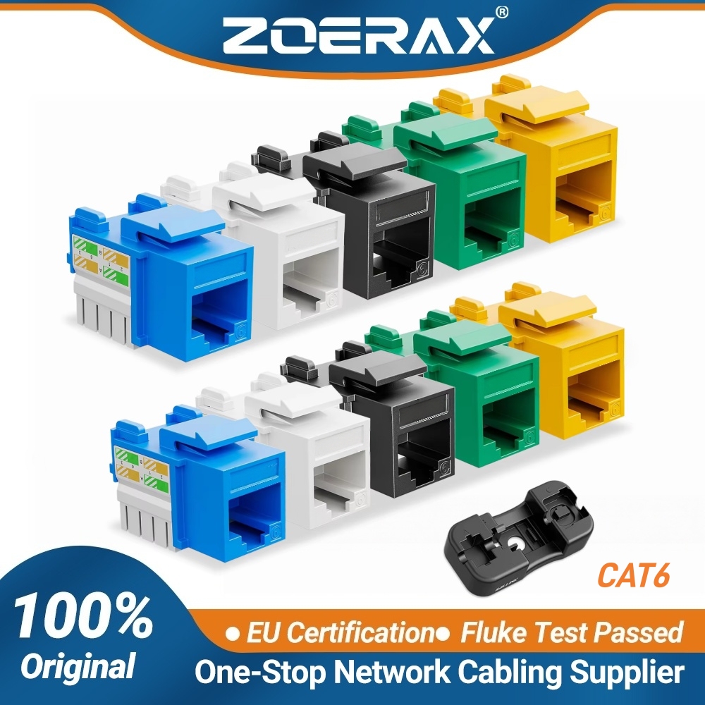 Patch Panel Cat6 - ZoeRax 10-Pack RJ45 Keystone Jack, Cat6