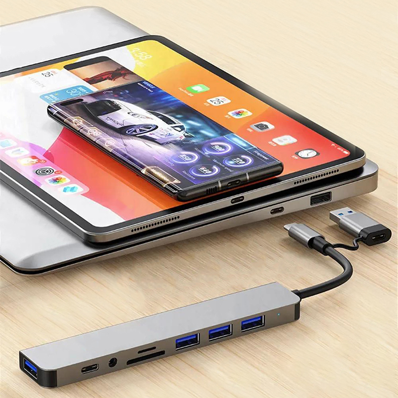 Type C Hub USB Splitter 8 In 1 - огляд і ціна Multi Port Usb Hub